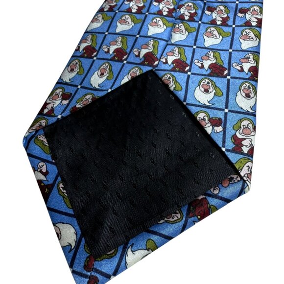 Vintage Walt Disney World Grumpy Blue Silk Tie - EUC - Picture 4 of 5